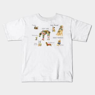 Dogs Collage Kids T-Shirt